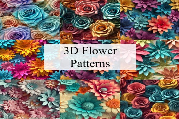 3D Flower Digital Papers for Creative Projects