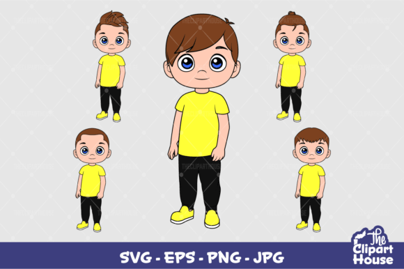 Brunette Boy Casual: A Versatile Design Asset for Cutting Machines and Creative Projects