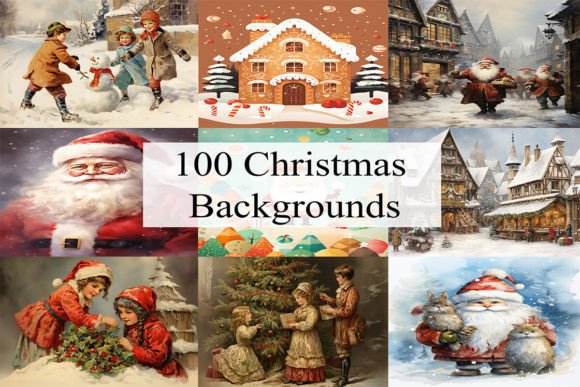 Christmas Backgrounds Bundle for Festive Creations
