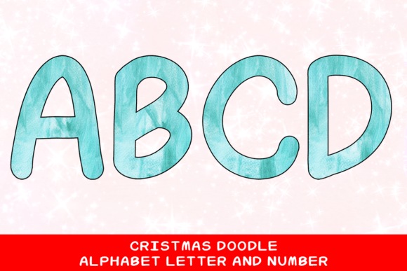 Christmas Doodle Alphabet Letter 30: Festive Design Assets