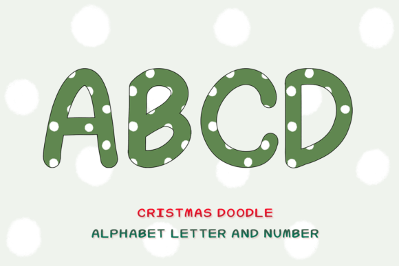 Christmas Doodle Alphabet Letter 9 for Creative Projects