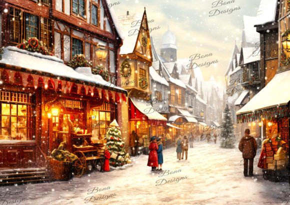 Christmas Landscape Background: Elevating Digital Creativity with AI-Generated Art