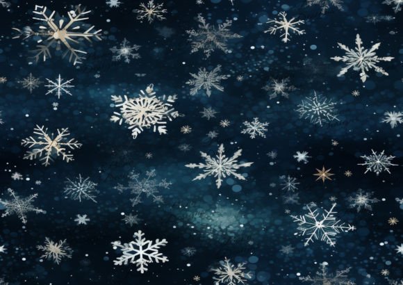 Christmas Snowflakes Seamless Pattern for Creative Projects