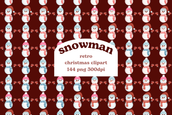 Cute Snowman Christmas Clipart Bundle for Creative Projects