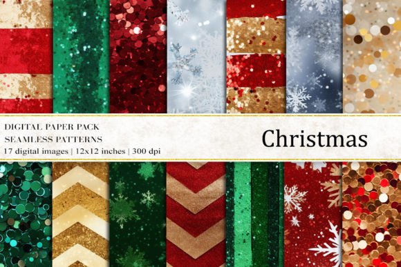 Evaluating Christmas Glitter Digital Papers for Creative Projects