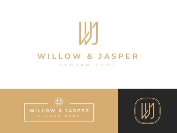 Luxury Alphabet WJ Company Logo Template